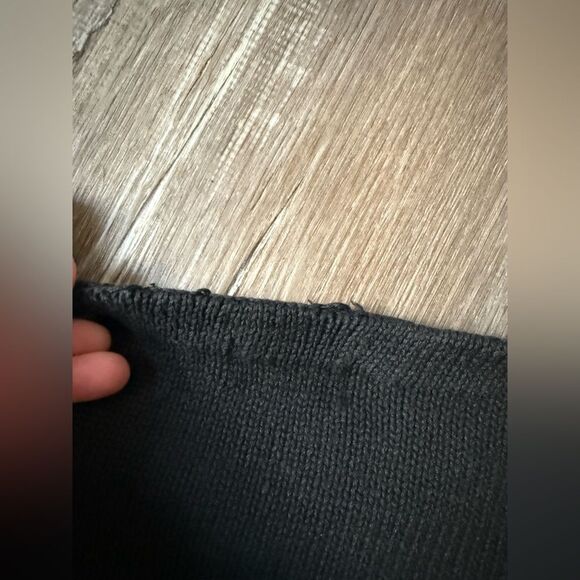 VTG VJ Woman Festive Christmas Sweater Black Colorful Embroidery Knit Size 2X - Picture 12 of 12